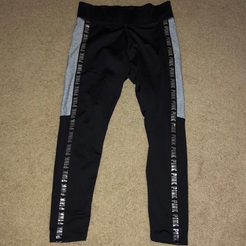 VS PINK black and gray leggings!!!!